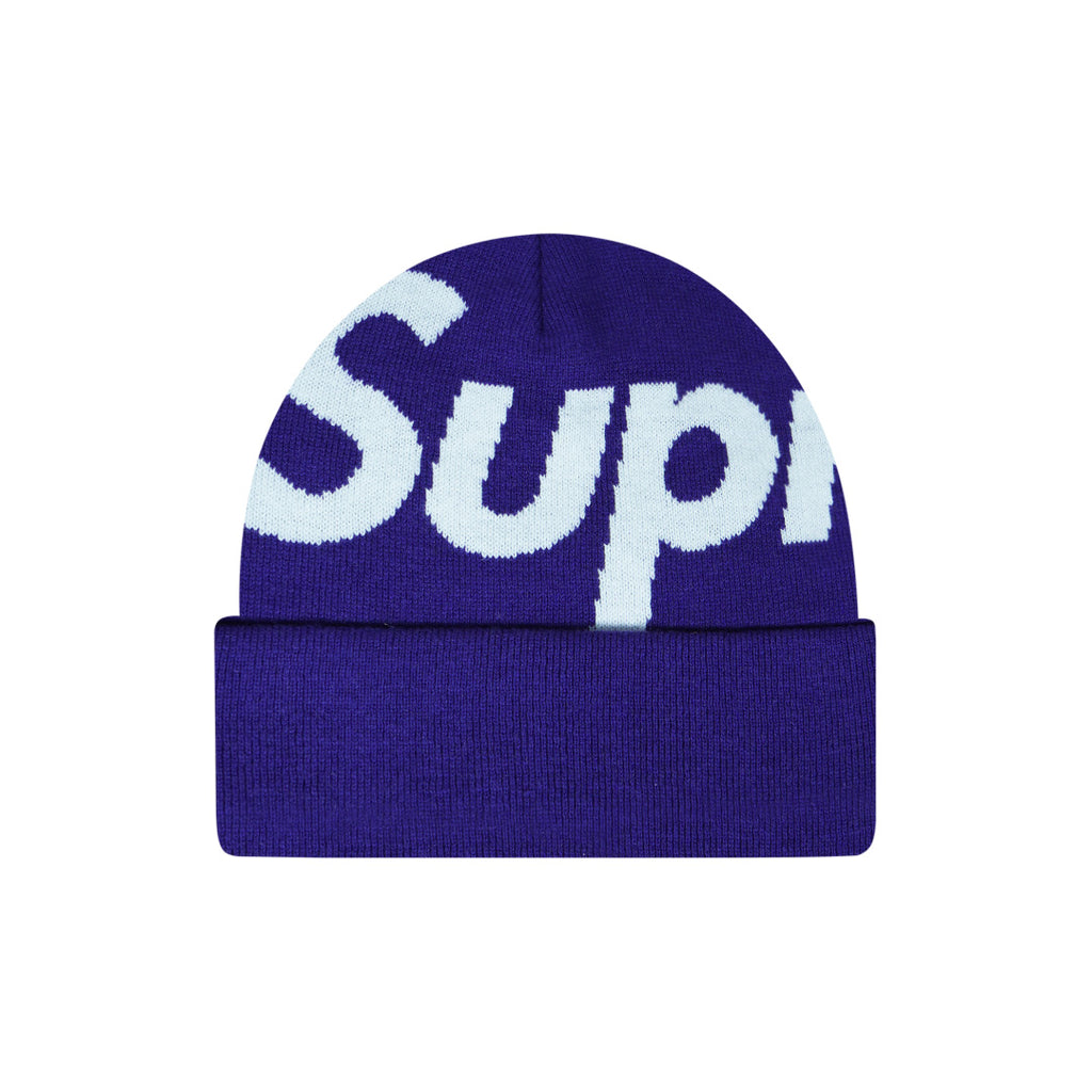 Beanie OG Supreme Big Logo 'Dark Purple'