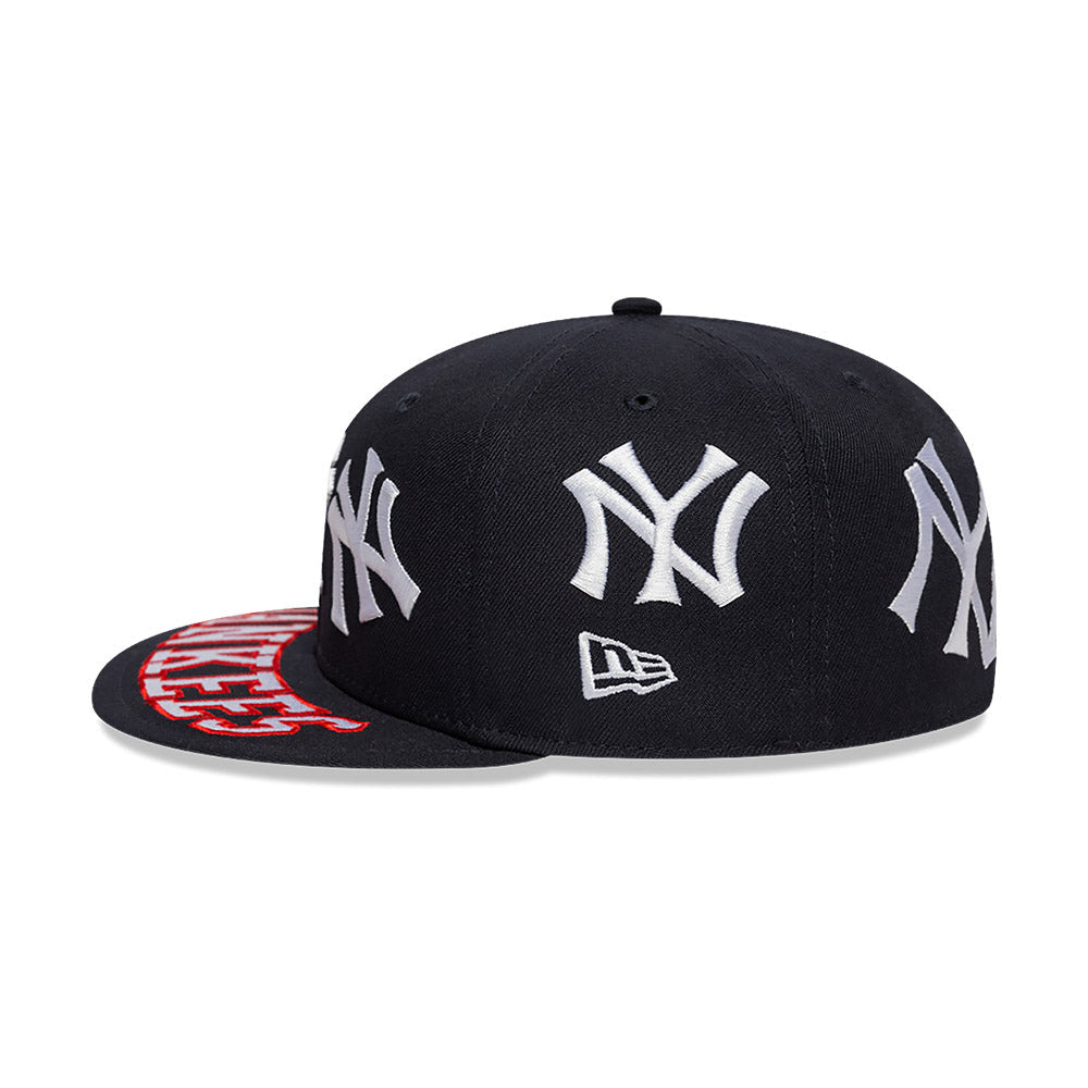 NEW YORK YANKEES 59FIFTY MLB ALL OVER NAVY CAP