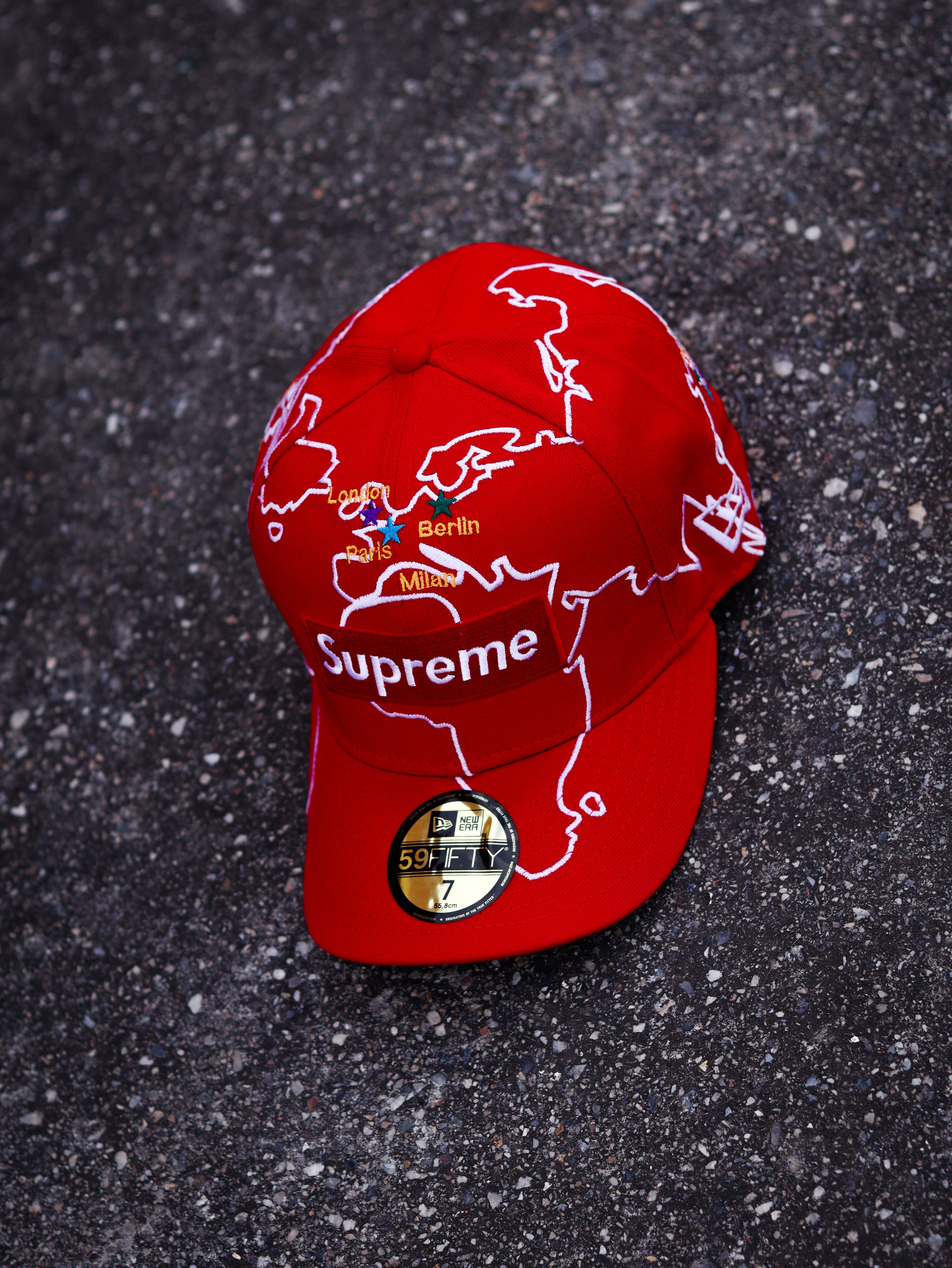 CAP SUPREME WORLDWIDE BOX LOGO NEW ERA RED – Facaps