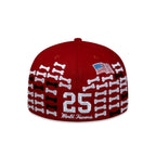 SUPREME BONES BOX LOGO NEW ERA FITTED HAT RED