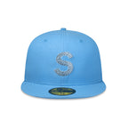 CAP SUPREME X SWAROVSKI S LOGO NEW ERA BLUE