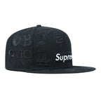 CAP NEW ERA X SUPREME ALL OVER BLACK
