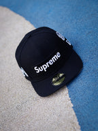 Supreme Jerseys Box Logo New Era Fitted Hat Black