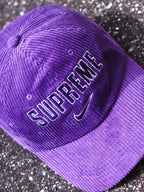 SUPREME X NIKE CAP CORDUROY MORADO