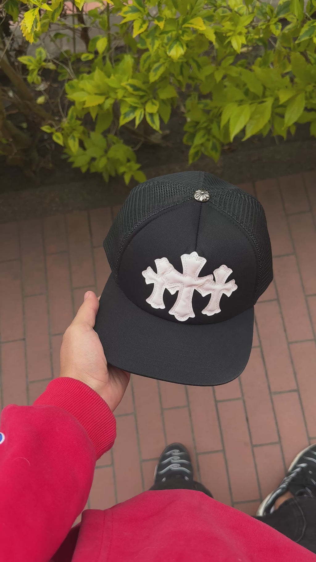 Chrome Hearts Triple Cross Trucker Hat Black