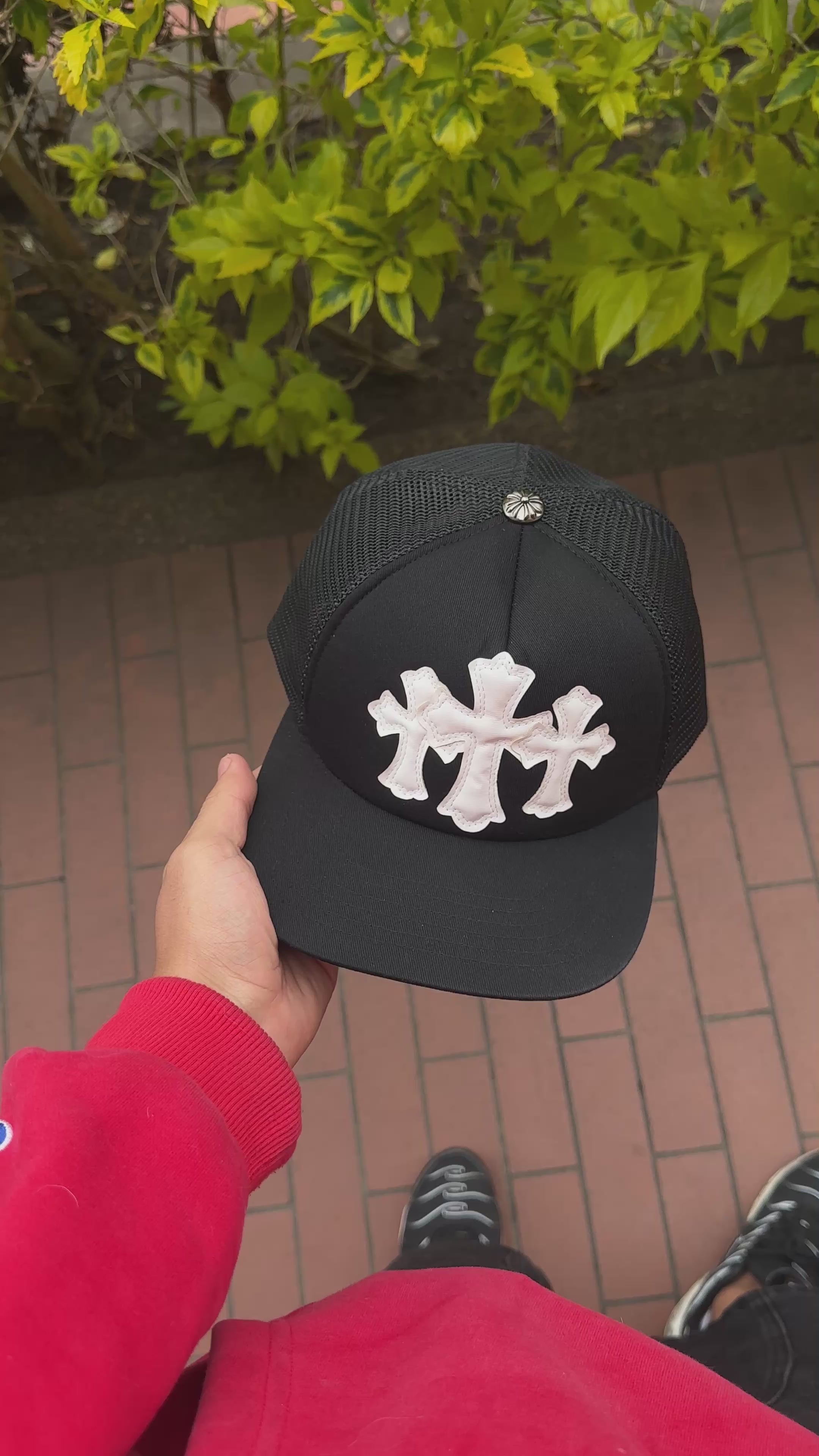 Chrome Hearts Triple Cross Trucker Hat Black